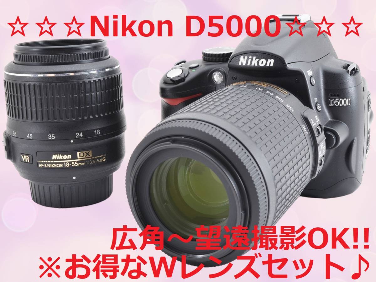 使い勝手の良い ダブルレンズセット ショット数1263回!! Nikon #5974 D5000 ニコン