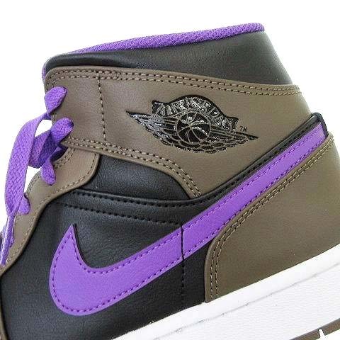 新品 26.5 NIKE AIR JORDAN 1 MID ナイキ エア ジョーダン 黒 紫 新品 26.5 NIKE AIR JORDAN 1 MID ナイキ エア ジョーダン 黒 紫