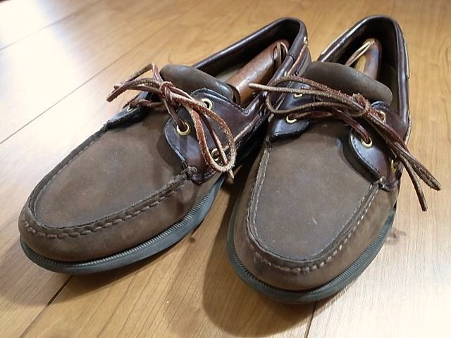 美品 ROCKPORT ロックポート 革靴 デッキシューズ レザーシューズ 茶 101/2N 約28㎝_画像1