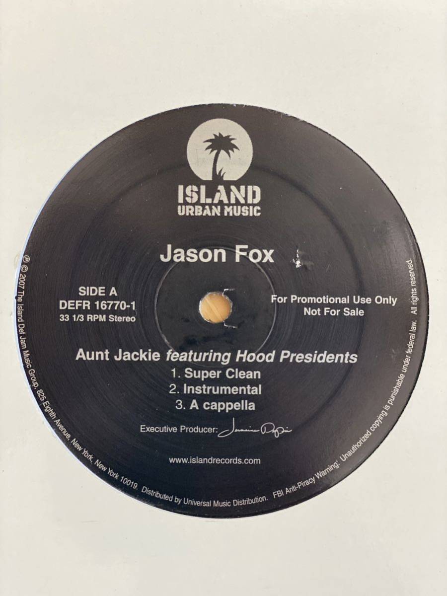 Jason Fox - Aunt Jackie (12, Single, Promo) US Original_画像2