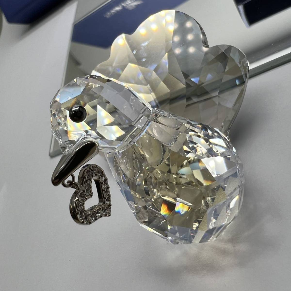  не использовался Swarovski kijibato love. птица пара зеркало подставка имеется украшение 