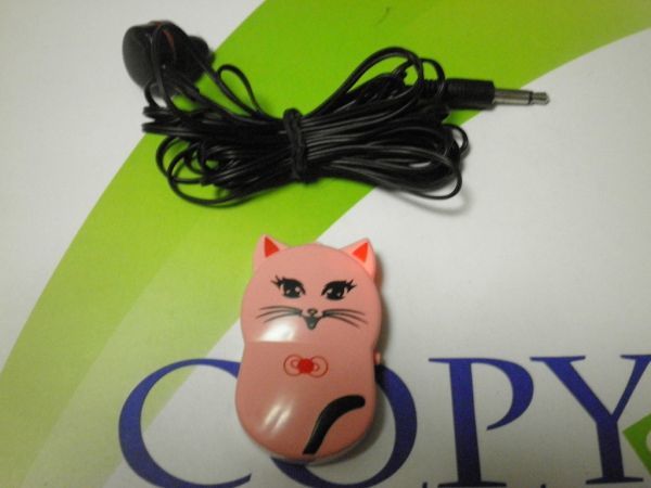 THE PINK CAT TYPE MP3 PLAYER WITH EARPHONE COMBO NEWLY FREESHIPMENT(minimum only)_画像1