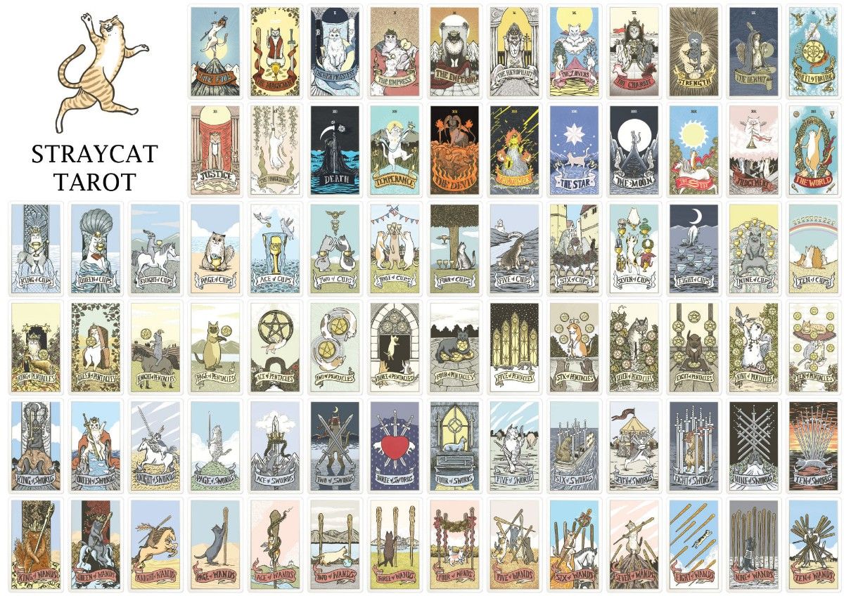 正規品! STRAY CAT TAROT 猫のタロット（黒縁)