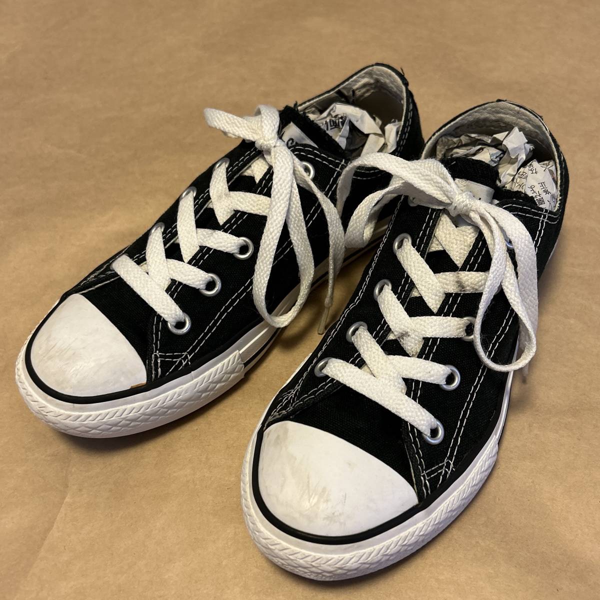 ◆即決送料込み◆CONVERSE コンバースオールスターローカットブラック 19.5センチ◆スニーカーチャックテイラーワンスター_画像1