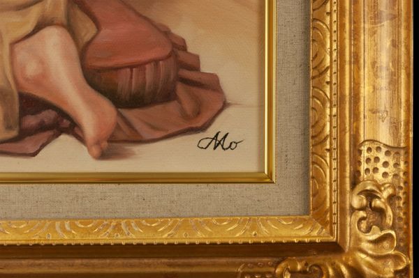 ○森本草介○油絵 手描き《裸婦 Forme》表サイン 裏サイン 阪急 ○森本草介○油絵 手描き《裸婦 Forme》表サイン 裏サイン 阪急