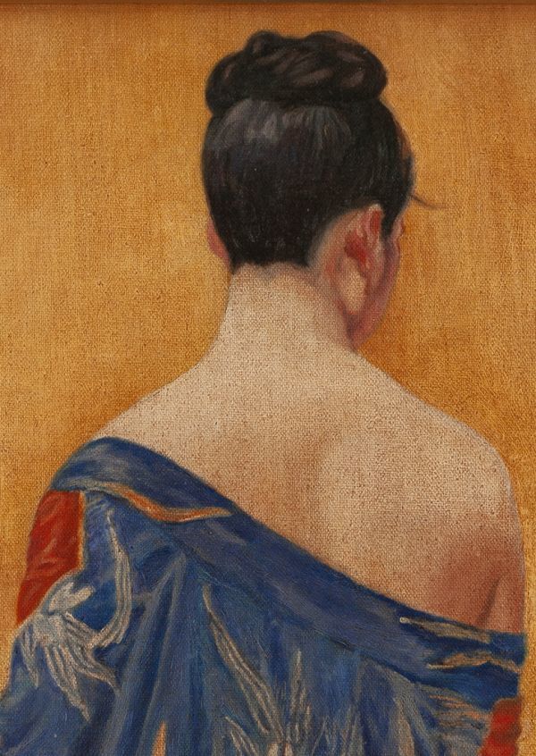 Yahoo!オークション - 岡田三郎助 油絵 手描き《あやめの衣》表 Yahoo!オークション - 岡田三郎助 油絵 手描き《あやめの衣》表