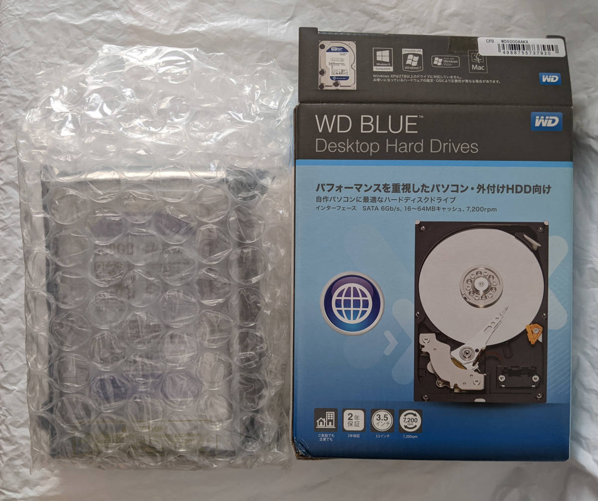 新品】 Western Digital WD Blue 3.5インチ500GB HDD WD5000AAKX
