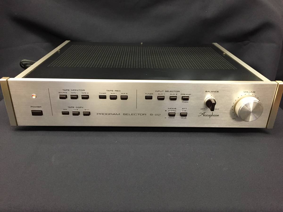 国内外の人気が集結 Accuphase S-22 動作品 プログラムセレクター通電OK アキュフェーズ 国内外の人気が集結 Accuphase S-22 動作品 プログラムセレクター通電OK アキュフェーズ