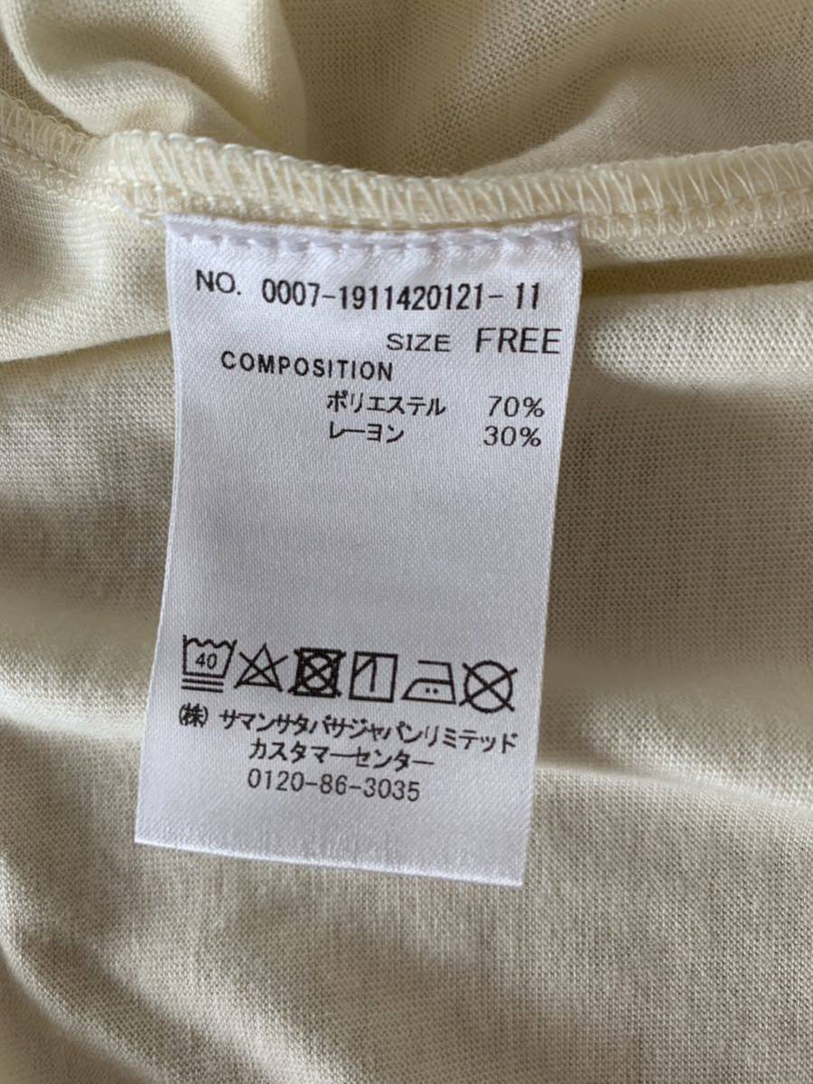 SamanthaVega サマンサヴェガ レディース トップス　 半袖Tシャツ ホワイト フリーサイズ 新品未使用品_画像7