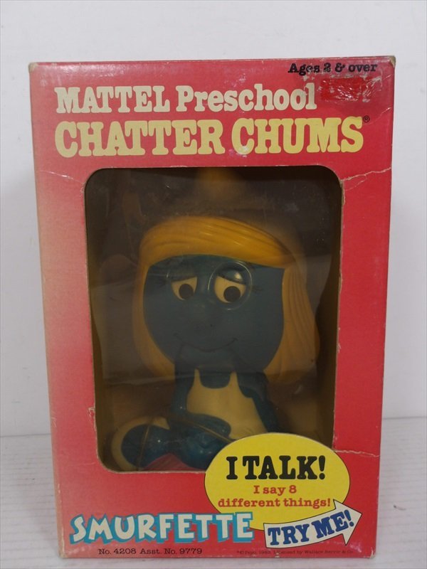 特価ブランド TALKING SMURFETTE CHUMS CHATTER Preschool [珍品