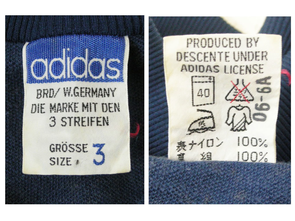 □ヴィンテージ adidas 【 アディダス 】西ドイツ デサント製 □ヴィンテージ adidas 【 アディダス 】西ドイツ デサント製