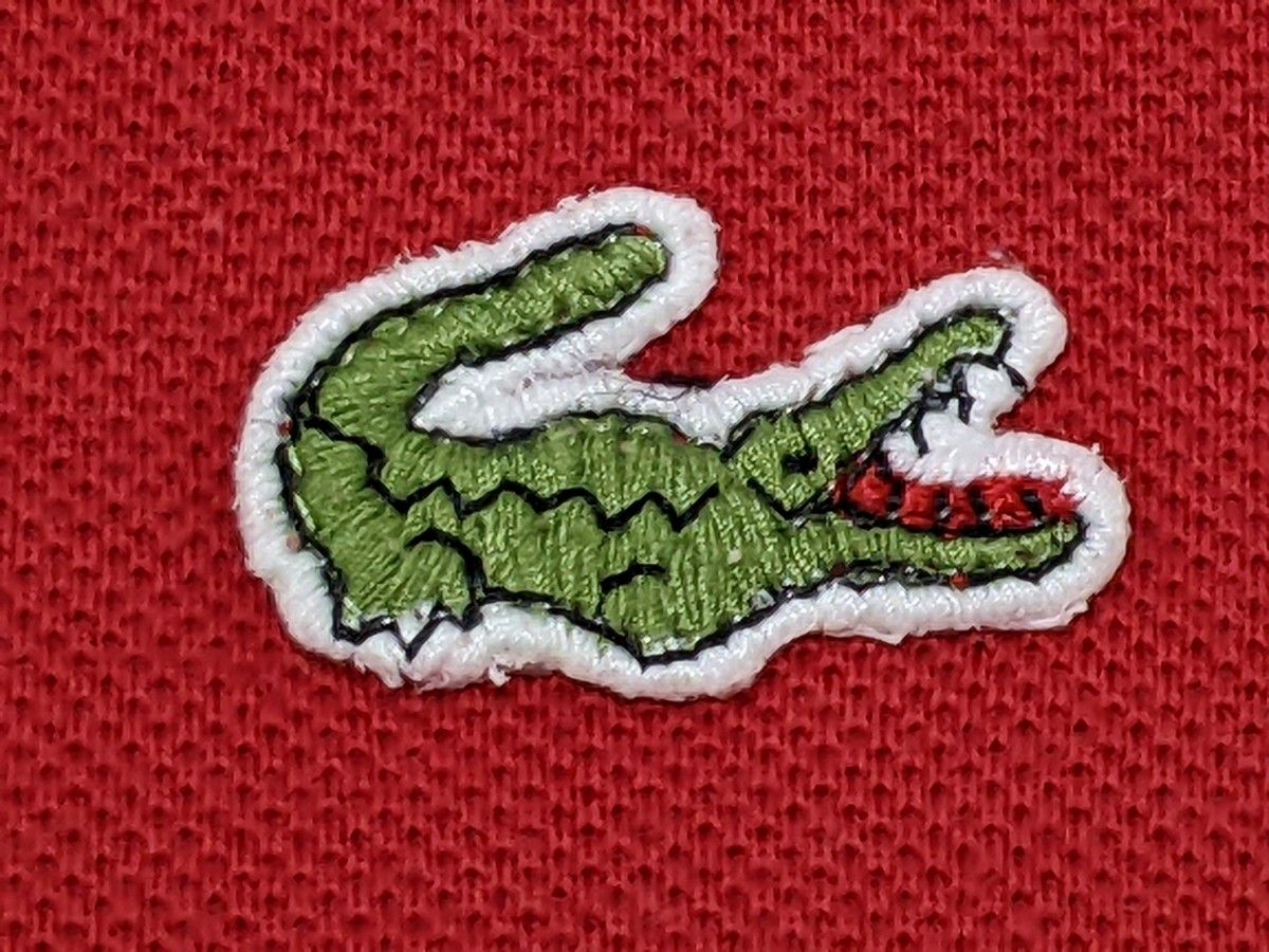 80s LACOSTE ラコステ ポロシャツ ヴィンテージ古着 赤色 フランス製 半袖 サイズ3