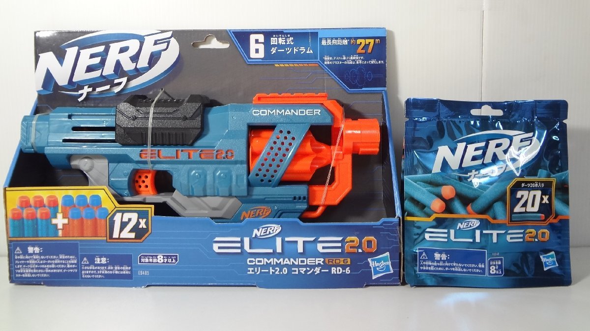 【未開封】Hasbro ハズプロ NERF ナーフ ELITE2.0 COMMANDER RD-6 エリート2.0 コマンダー ダーツ20本_画像1