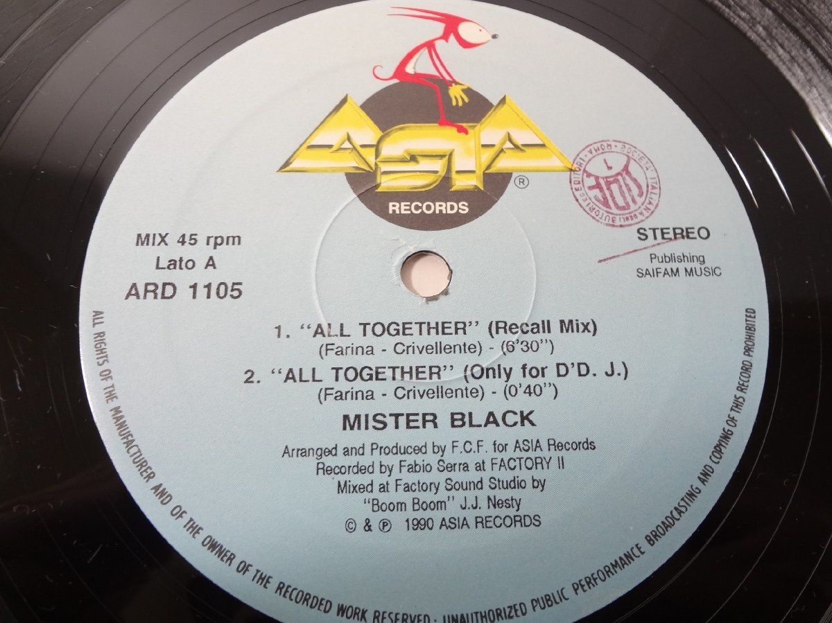 MISTER BLACK ALL TOGETHER! ITALY ARD 1105 レコード_画像5