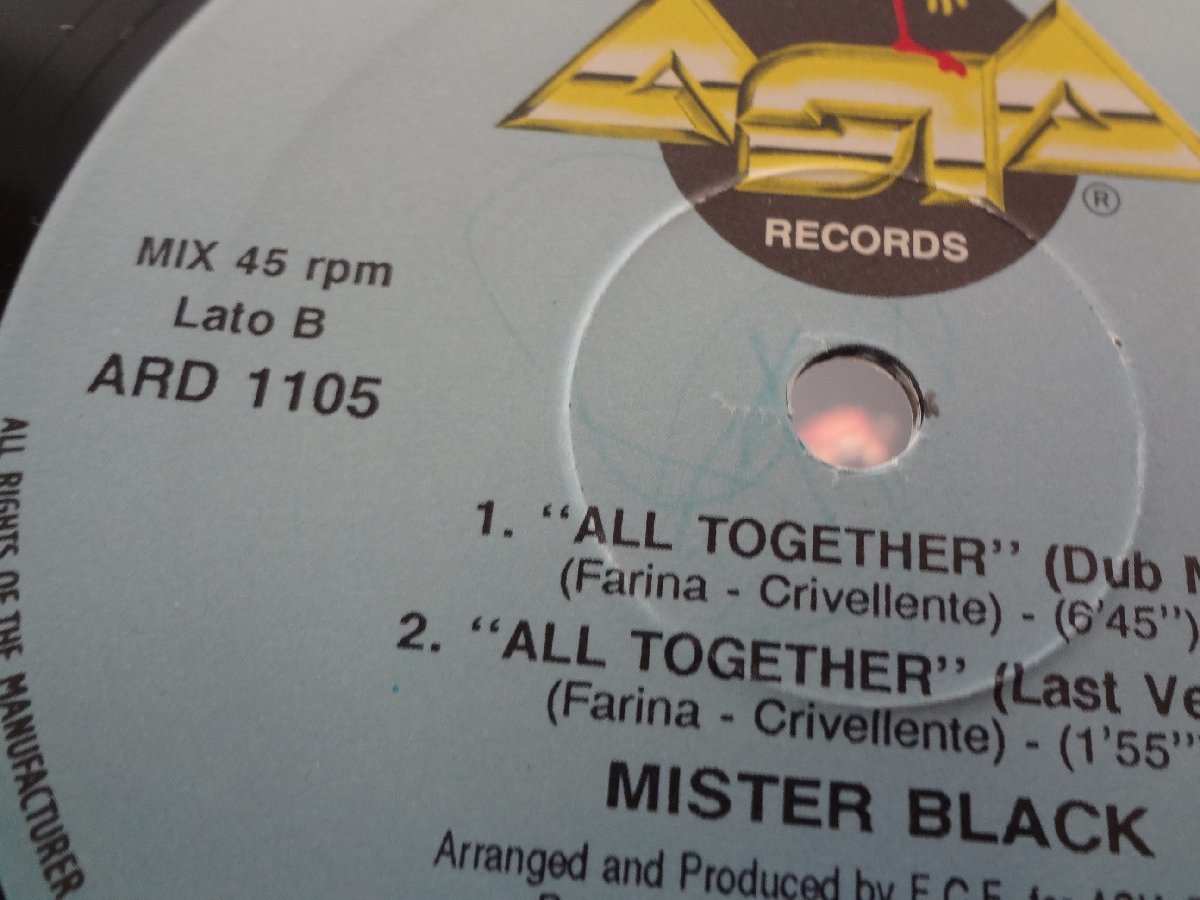 MISTER BLACK ALL TOGETHER! ITALY ARD 1105 レコード_画像8