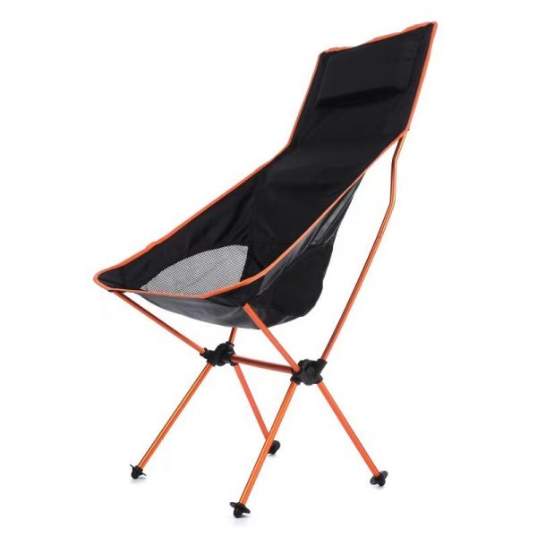 ●　軽量 折りたたみ式 キャンプ チェア ハイキング ピクニック ビーチ 椅子 (色: Orange)