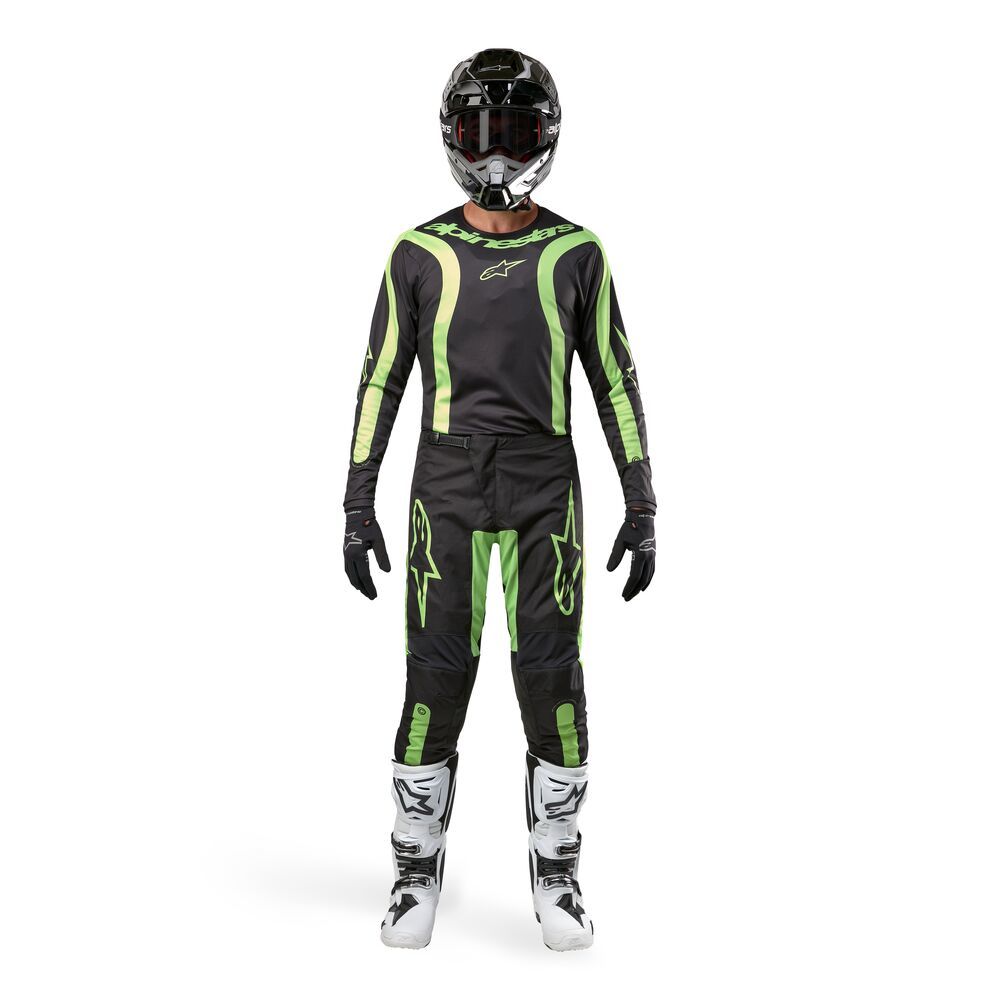 【送料サービス】 ALPINESTARS ’24 FLUID ラーブ 上下セット ブラックイエローフロー M/30サイズ_画像7