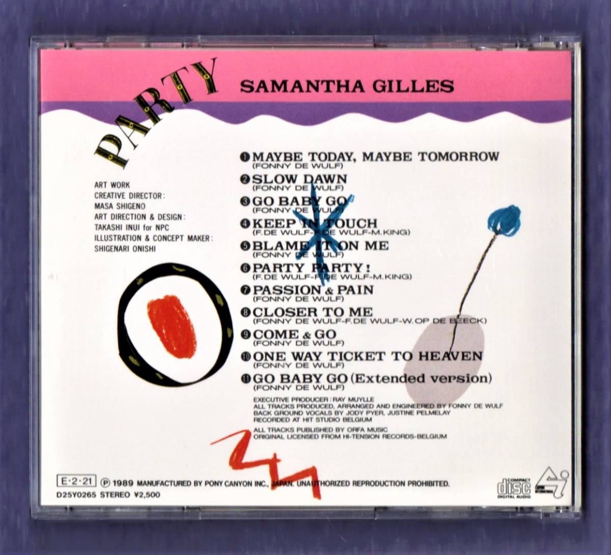Σ サマンサ ジルズ SAMANTHA GILLES 11曲入 1989年 國內(nèi)盤 CD/パーティー PARTY/天國への片道切符 収録/ユーロビート