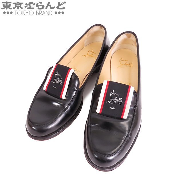 101679370 クリスチャンルブタン Christian Louboutin TIKETA 3201220 ブラック レザー シューズ 靴 36 ローファー レディース