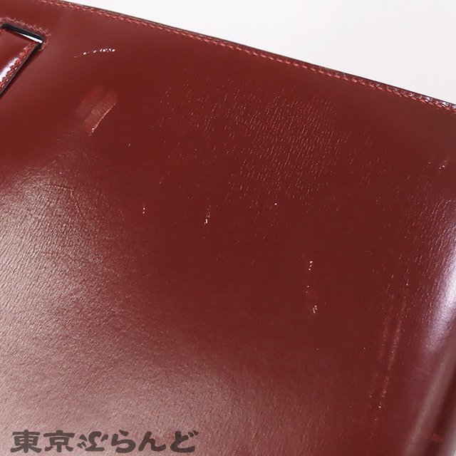 101683573 エルメス HERMES ケリー 32 〇J刻印 ルージュアッシュ ゴールド金具 ボックスカーフ 外縫 ハンドバッグ レディース ヴィンテージ_画像5