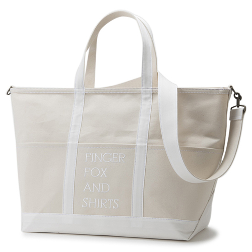 新品 FINGER FOX AND SHIRTS フィンガーフォックスアンドシャツ カーペンターバッグ 16oz Carpenter Bag made in JAPAN ホワイト　白