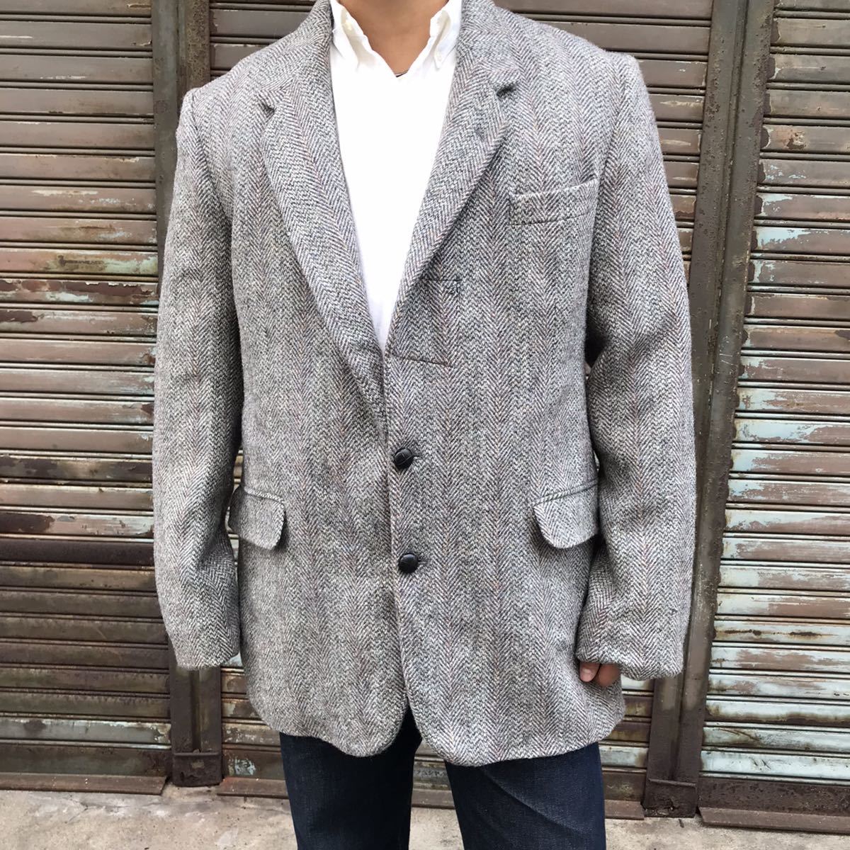 完売 Dunn&Co Tweed Harris 60s 英国製 貴重 ツイード 70s