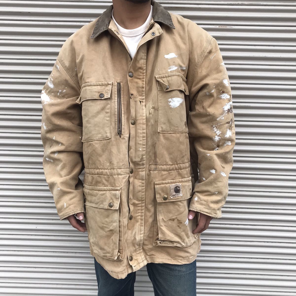 USA製】carhartt カーハート ダック カバーオール チョアコート-