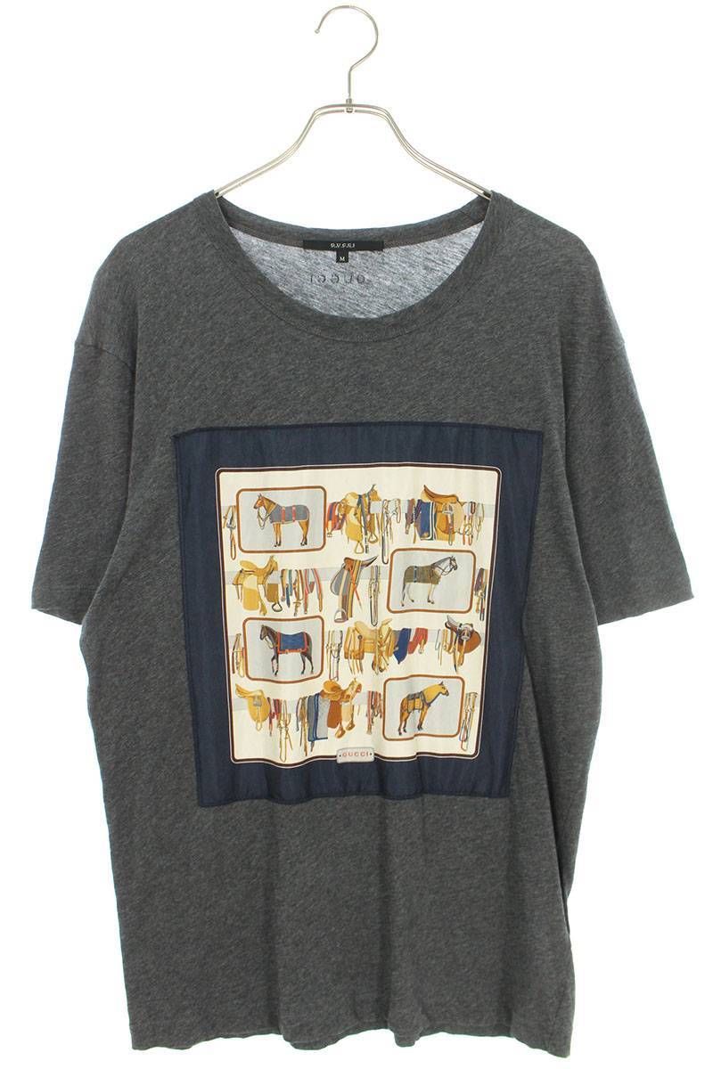 割引価格 グッチ BS99 中古 スカーフデザインTシャツ サイズ:M X5582