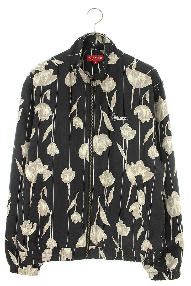【ご予約品】 Floral SUPREME シュプリーム Silk OM10 中古 フローラル柄シルクブルゾン サイズ:M Jacket Track ジャンパー、ブルゾン