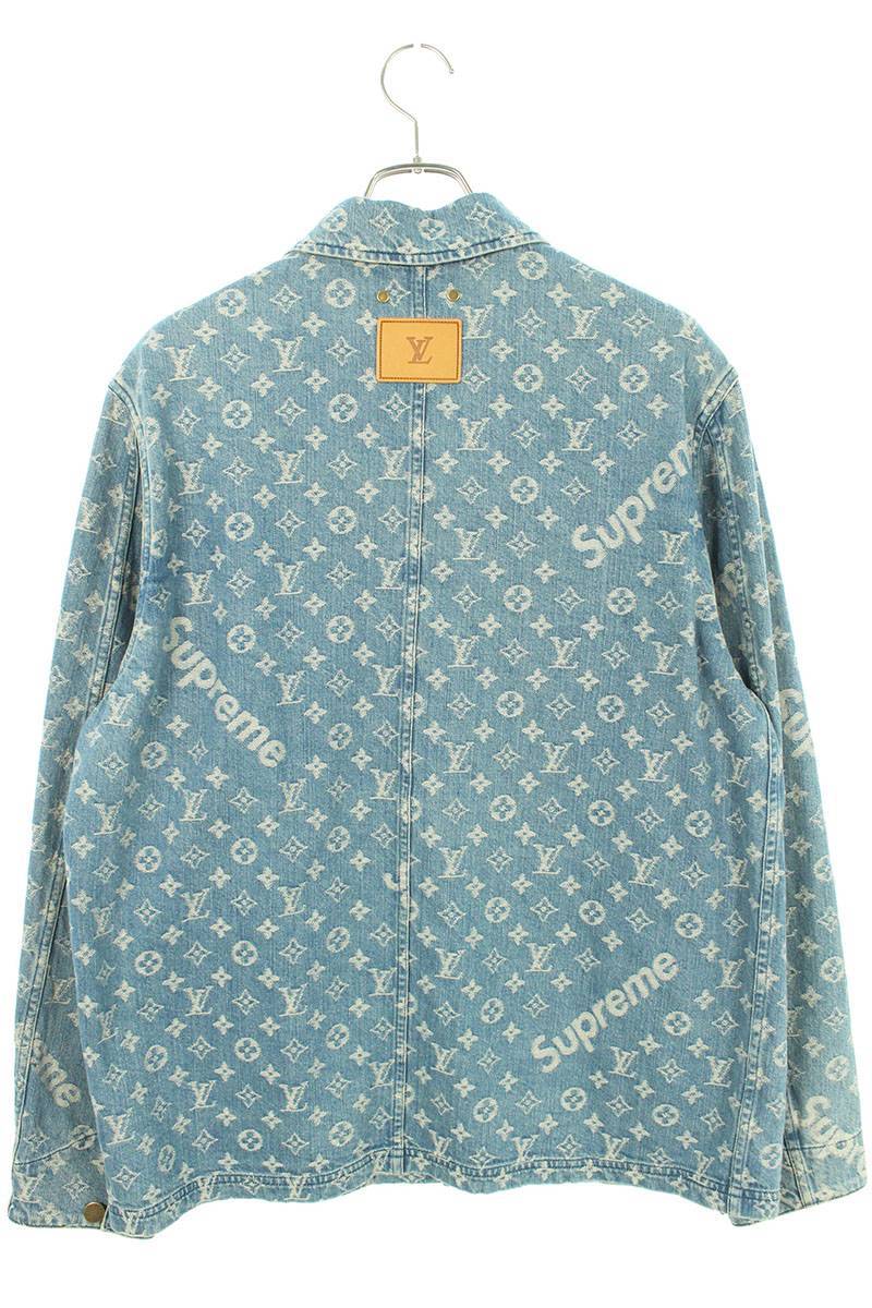 シュプリーム ルイヴィトン SUPREME LOUISVUITTON 17AW サイズ:48 モノグラムジャガードデニムジャケット 中古 SB01_画像2