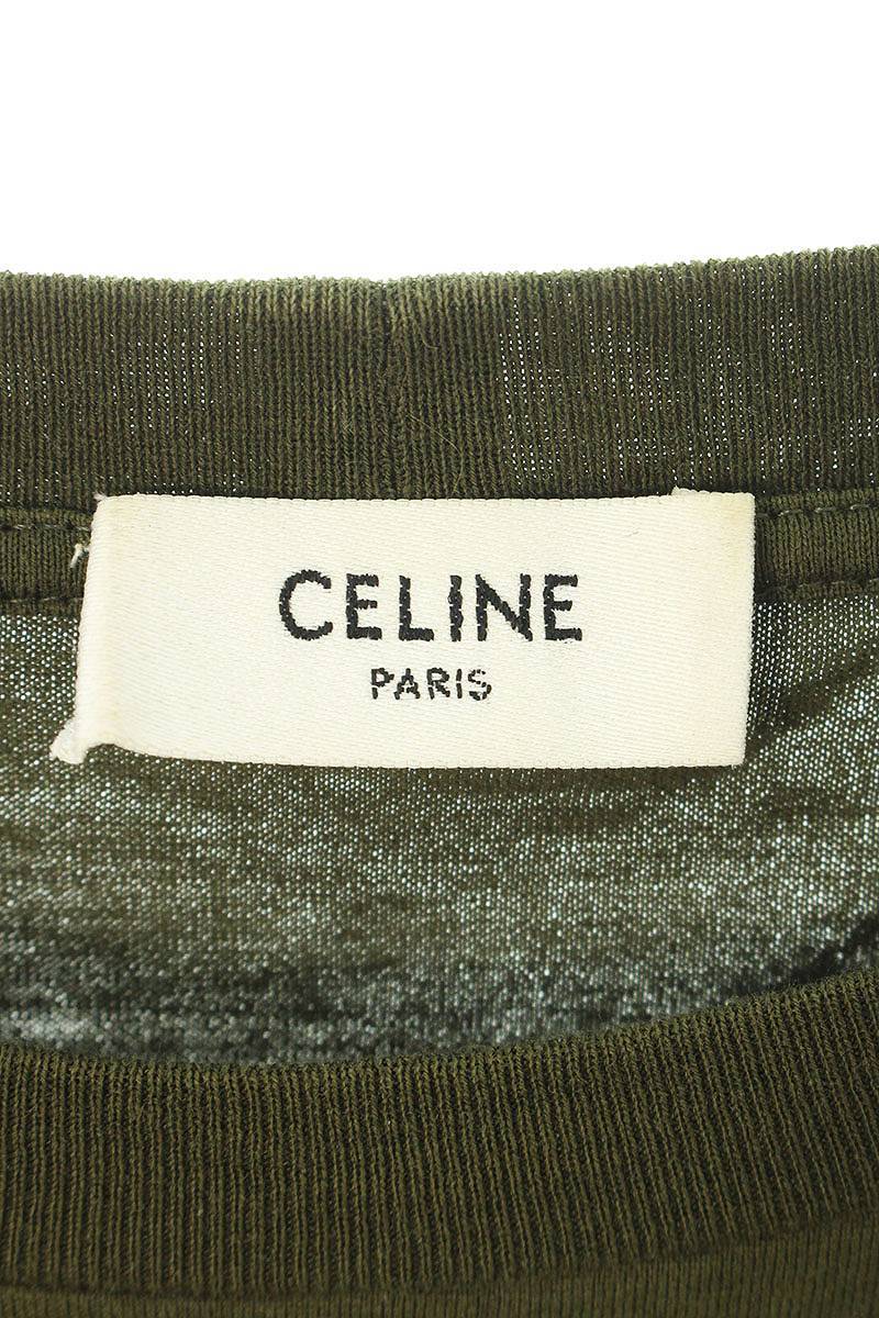 セリーヌバイエディスリマン CELINE by Hedi Slimane 2X681501F サイズ:L ルーズフィットロゴプリントTシャツ 中古 SB01_画像3