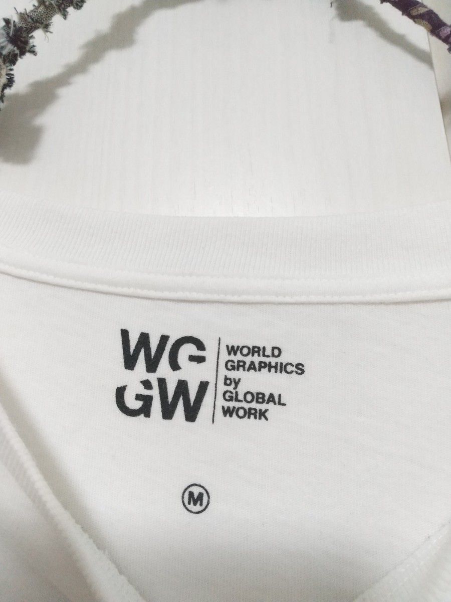 グローバルワーク GLOBAL WORK メンズT バルーン  Tシャツ 白