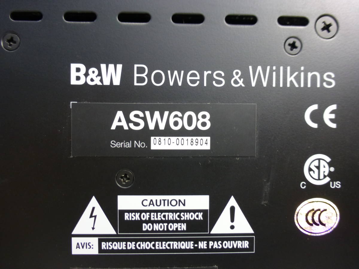 E1G☆[二手貨] B＆W ASW 608小型低音炮600系列 原文:E1G☆【中古品】　B&W　ASW608　コンパクト　サブウーファー　600シリーズ