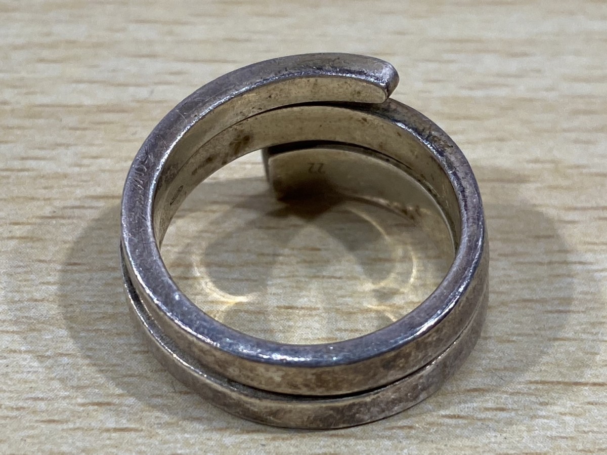 GUCCI グッチ シルバーリング スパイラルGスネークリング 指輪 メンズ