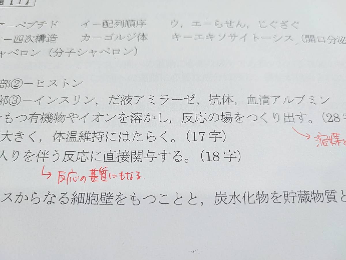 駿台　市谷校舎　医学部上位クラス　生物S Part1・2　テキスト・板書ノート・プリント　河合塾　駿台　鉄緑会　Z会　東進 　SEG