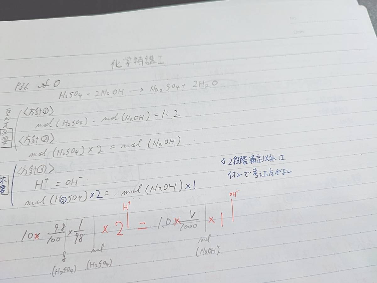 駿台 星本雅彦先生 夏期 化学特講Ⅰ計算問題 テキスト・板書 駿台 星本雅彦先生 夏期 化学特講Ⅰ計算問題 テキスト・板書