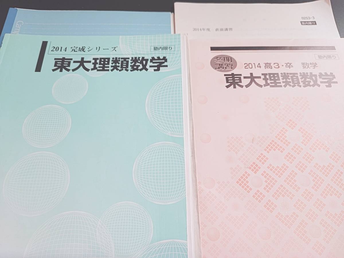 保障できる 河合塾 石井先生 完成・冬 東大理類数学 テキスト・板書