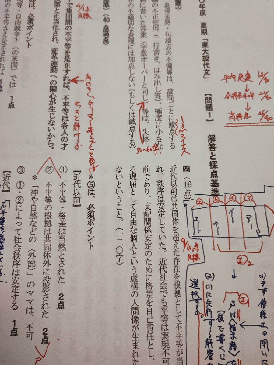 駿台　中野芳樹先生　20年夏期・冬期　東大現代文　板書・問題・プリント　フルセット　最上位SSクラス　河合塾　鉄緑会　Z会　東進 　SEG