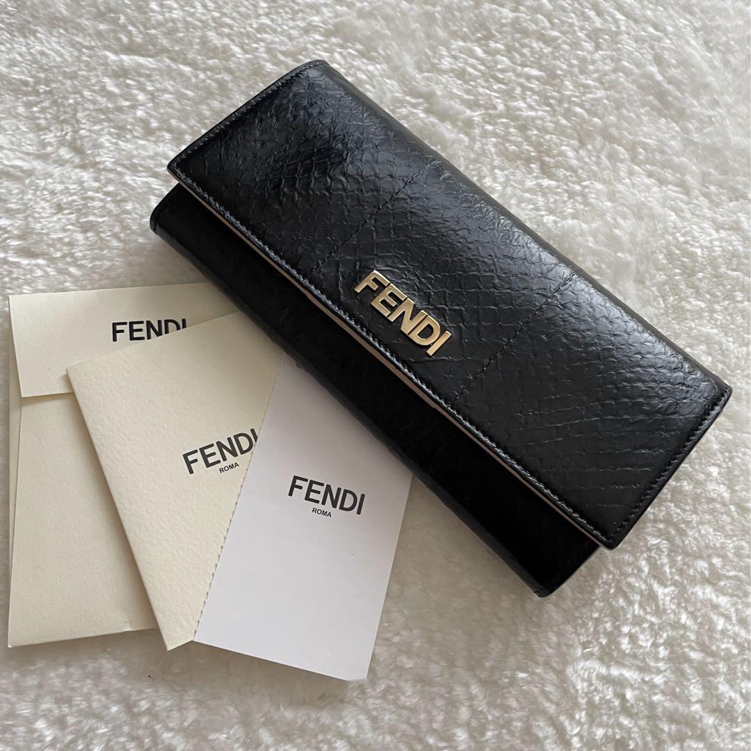 美品】579 FENDI フェンディ 2つ折り長財布 アリゲーター|Yahoo