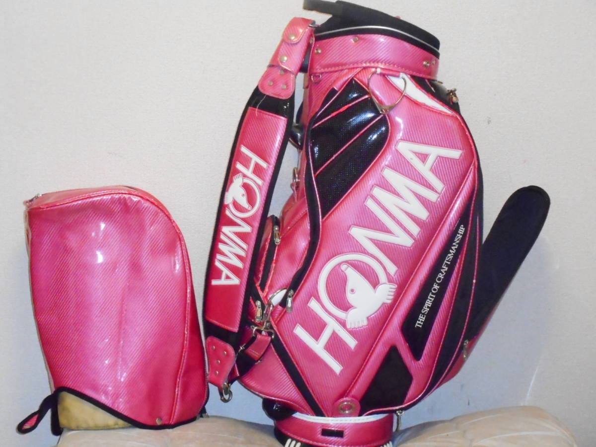 二手（Honma）HONMA 9.5 7段運動員3點旅行模型（PINK x WH x BK）    原文:中古 (ホンマ) HONMA 9.5型 7分割 アスリート3点式ツアーモデル (PINKxWHxBK)