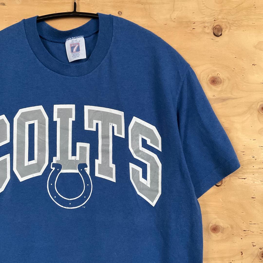 90s VINTAGE LOGO7 -NFL INDIANAPOLIS COLTS- MADE IN USA ヴィンテージ　アメリカ製　シングルステッチ_画像2