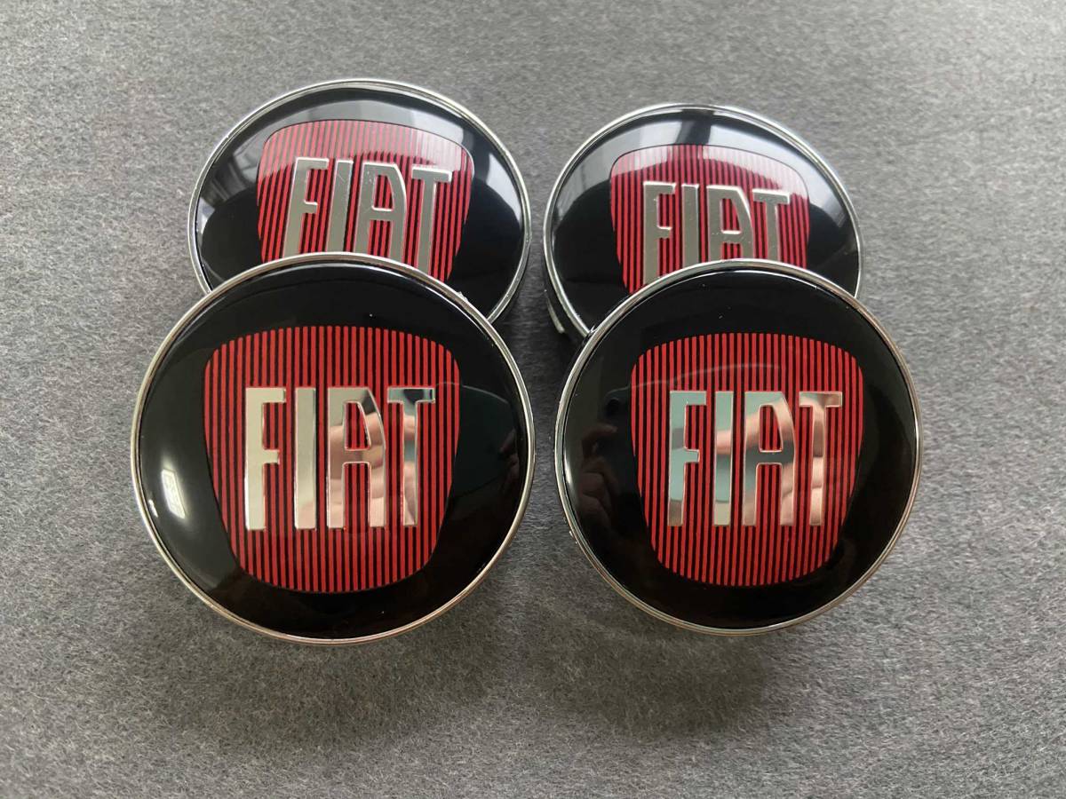 フィアット FIAT ホイールキャップ ホイール ハブキャップ センター キャップ保護 防塵 4個セット 外径60mm T406番_画像2