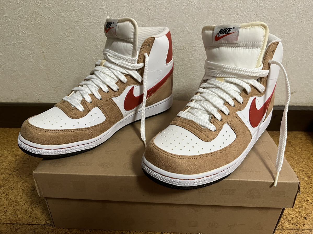 NIKE TERMINATOR HIGH ナイキ ターミネーター　ハイ 未使用品　送料無料　白　赤　茶　ダンク　エアフォース1 size8h_画像1