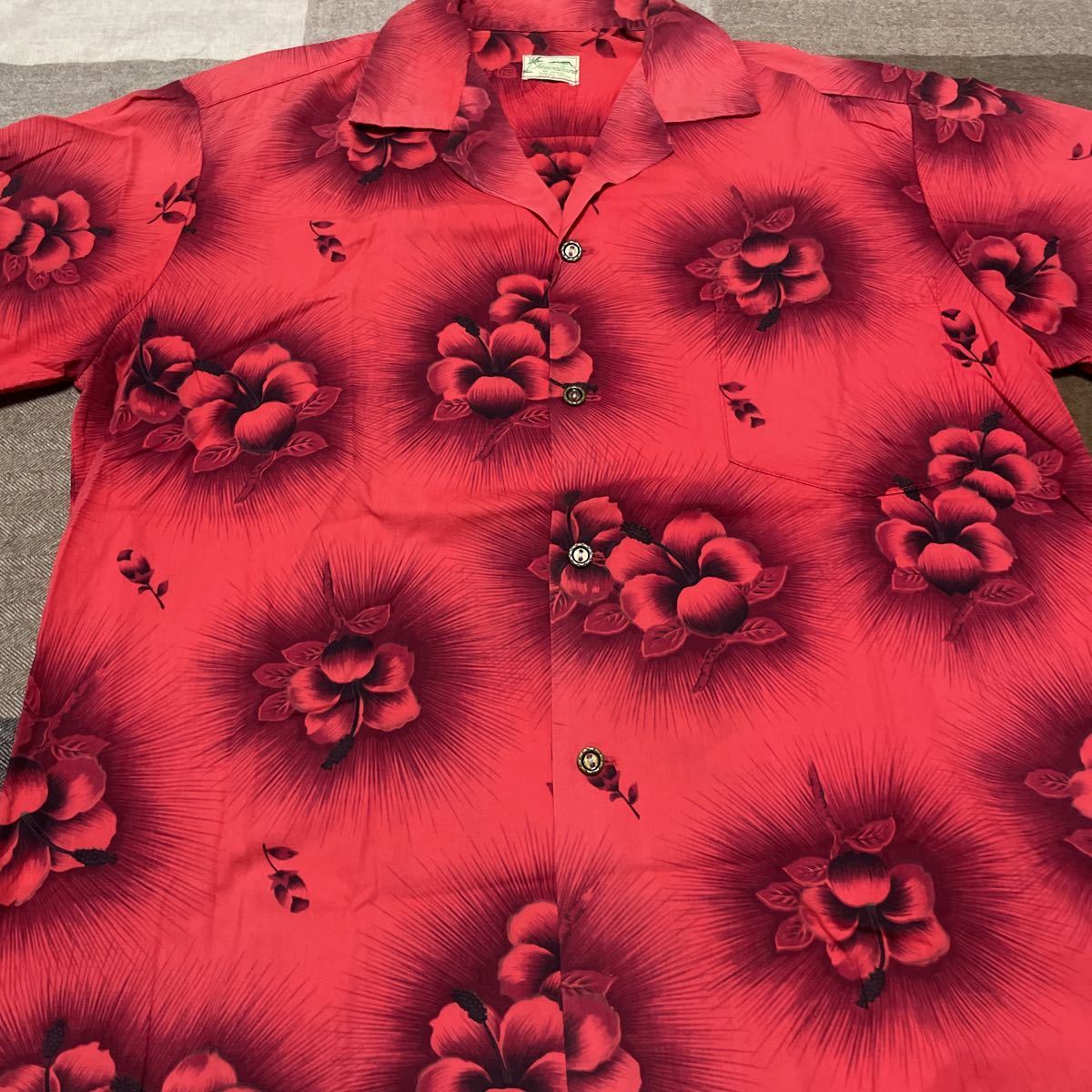 50's 60's vintage shirt ビンテージ アロハシャツ ハワイアンシャツ コットン ハワイ製_画像3