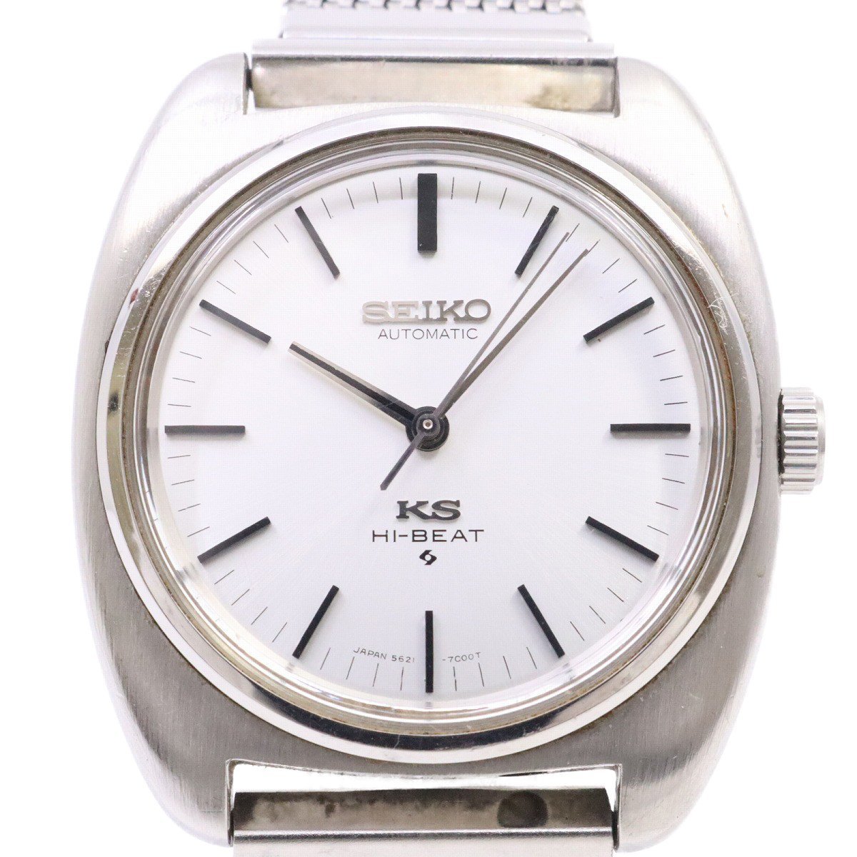 SEIKO キングセイコー 56KS 1970年製 ハイビート 自動巻き メンズ 腕時計 シルバー文字盤 社外ベルト 5621-7000【いおき質店】_画像1