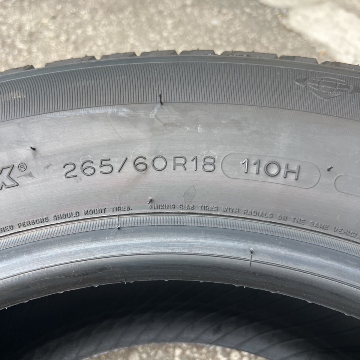 新車外し ミシュランLATITUDE TOUR HP 265/60R18 110H 2023年製4本セット　プラド、ハイラックス、_画像8