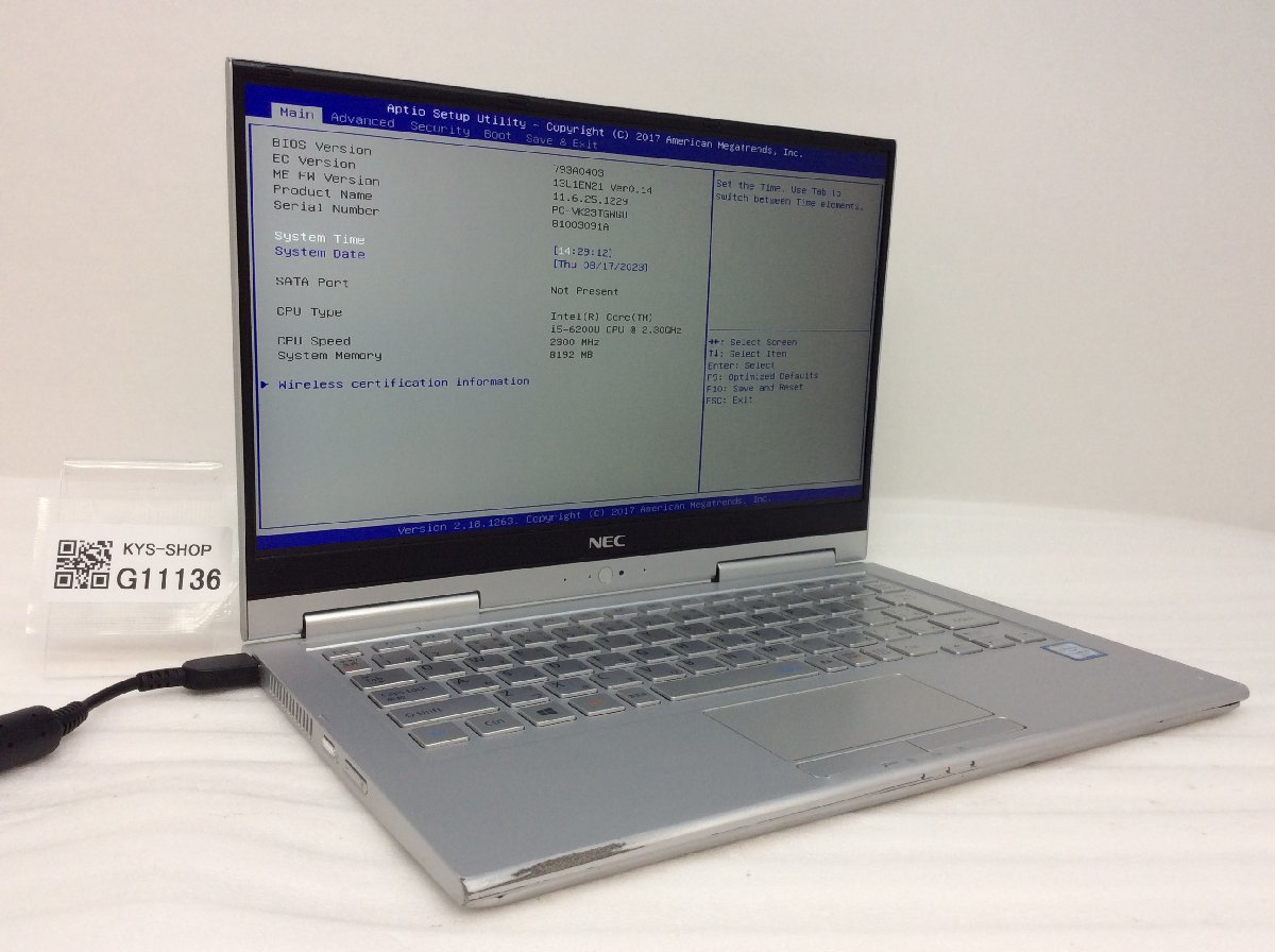 ファッション ジャンク/ NEC PC-VK23TGWGU Intel Core i5-6200U メモリ