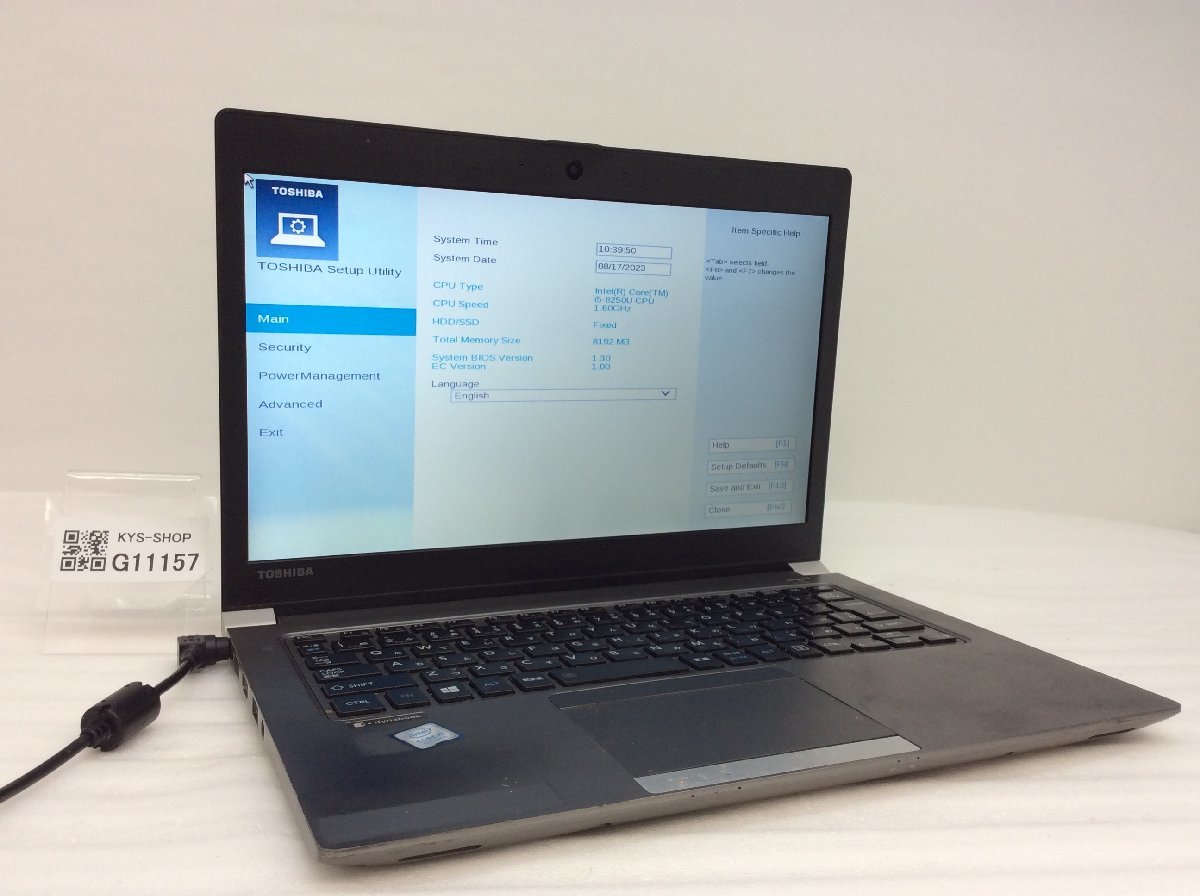 ジャンク/ TOSHIBA dynabook R63/H PR63HTA4347AD11 Intel Core i5