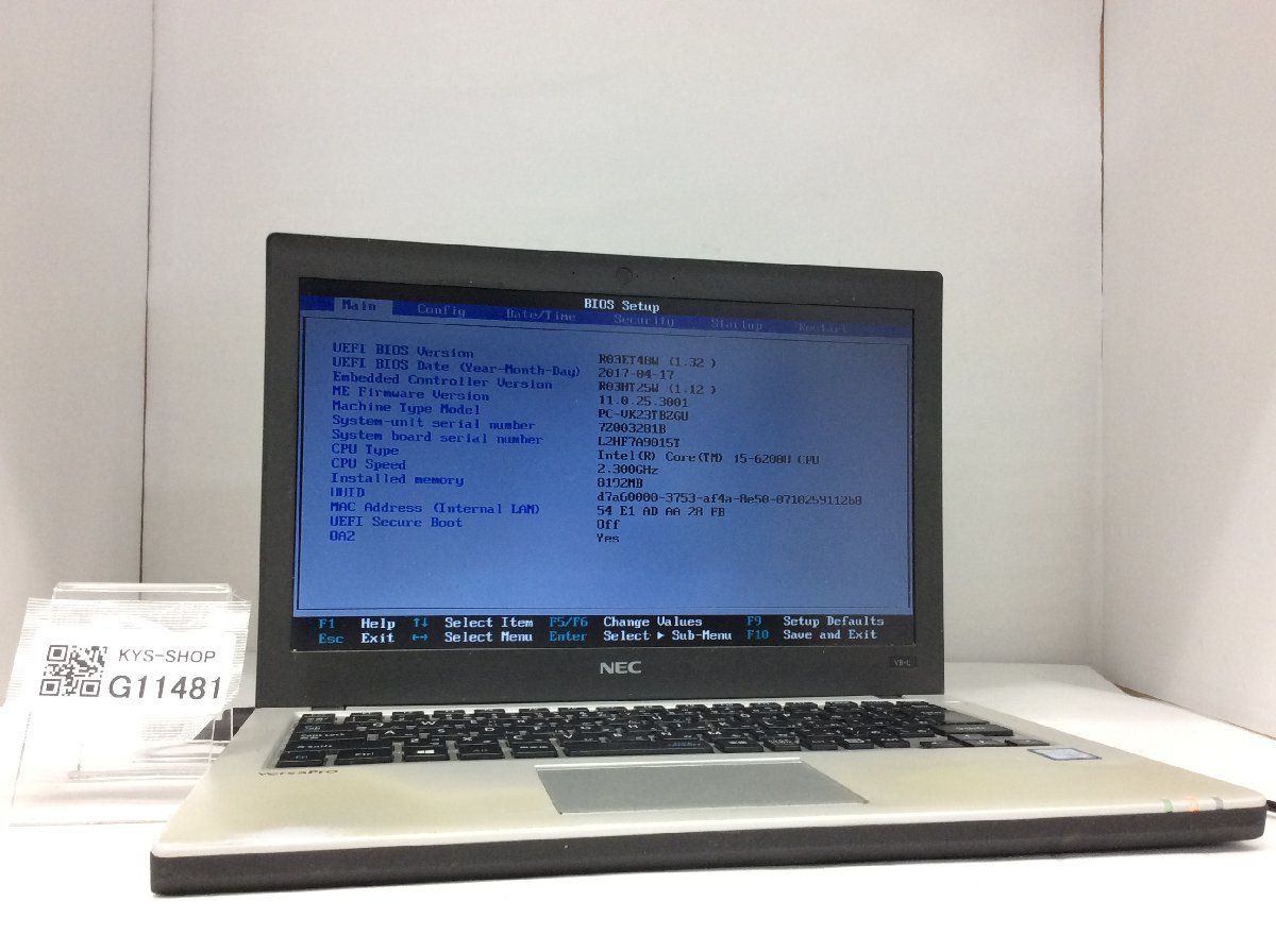 2年保証』 ジャンク/ NEC 【G11481】 ストレージ無し メモリ8.19GB i5