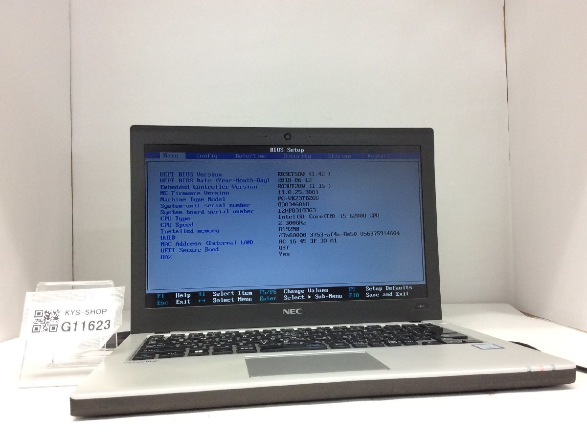 税込) ジャンク/ NEC 【G11623】 ストレージ無し メモリ8.19GB i5